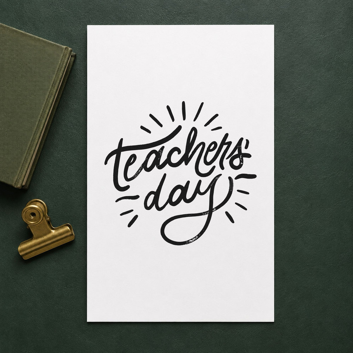 Teachers Day Radiating Script Lettering Craft Stamp – Self-Inking in use 9