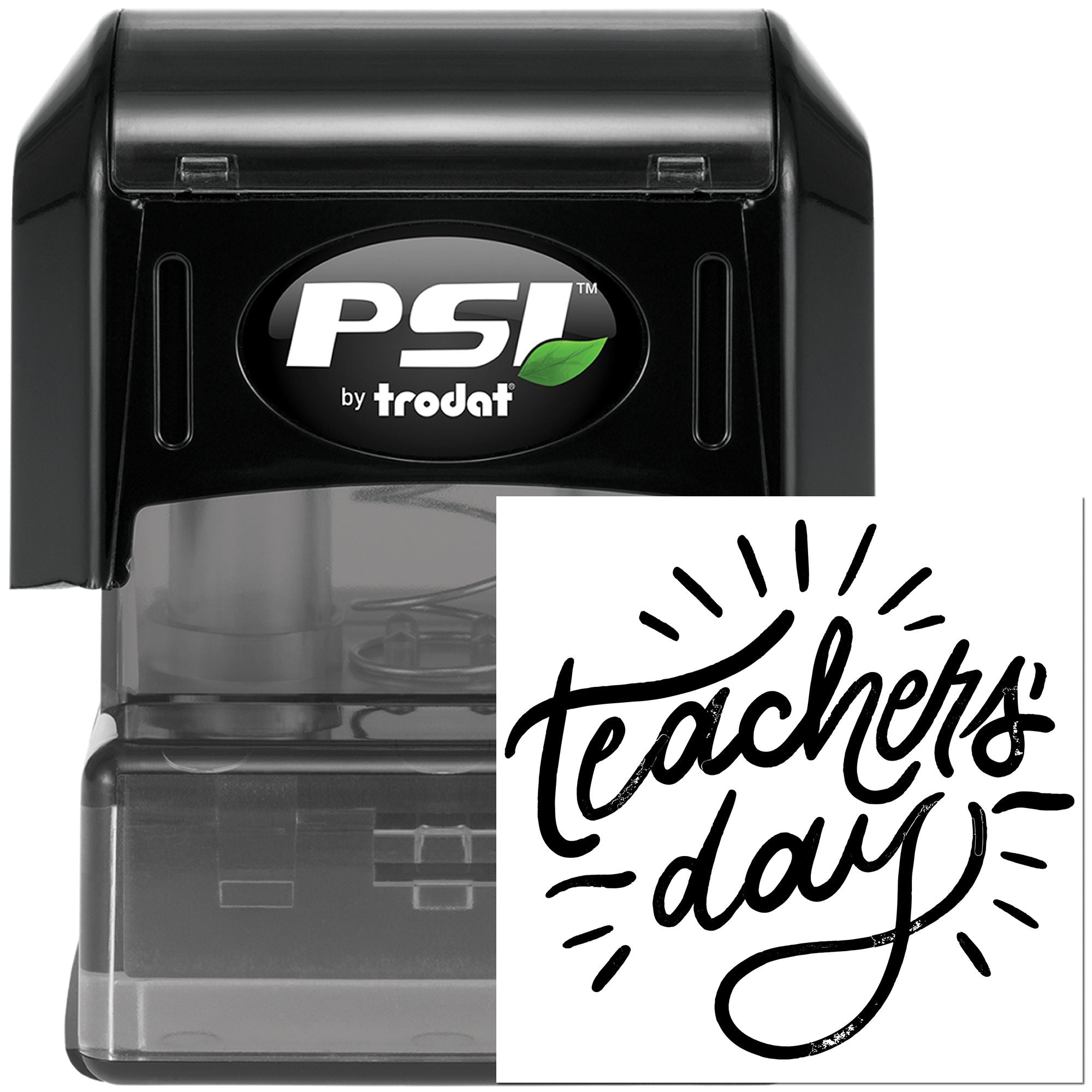 PSI by Trodat self-inking rubber stamp with Teachers Day design for cards, gifts, and classroom use