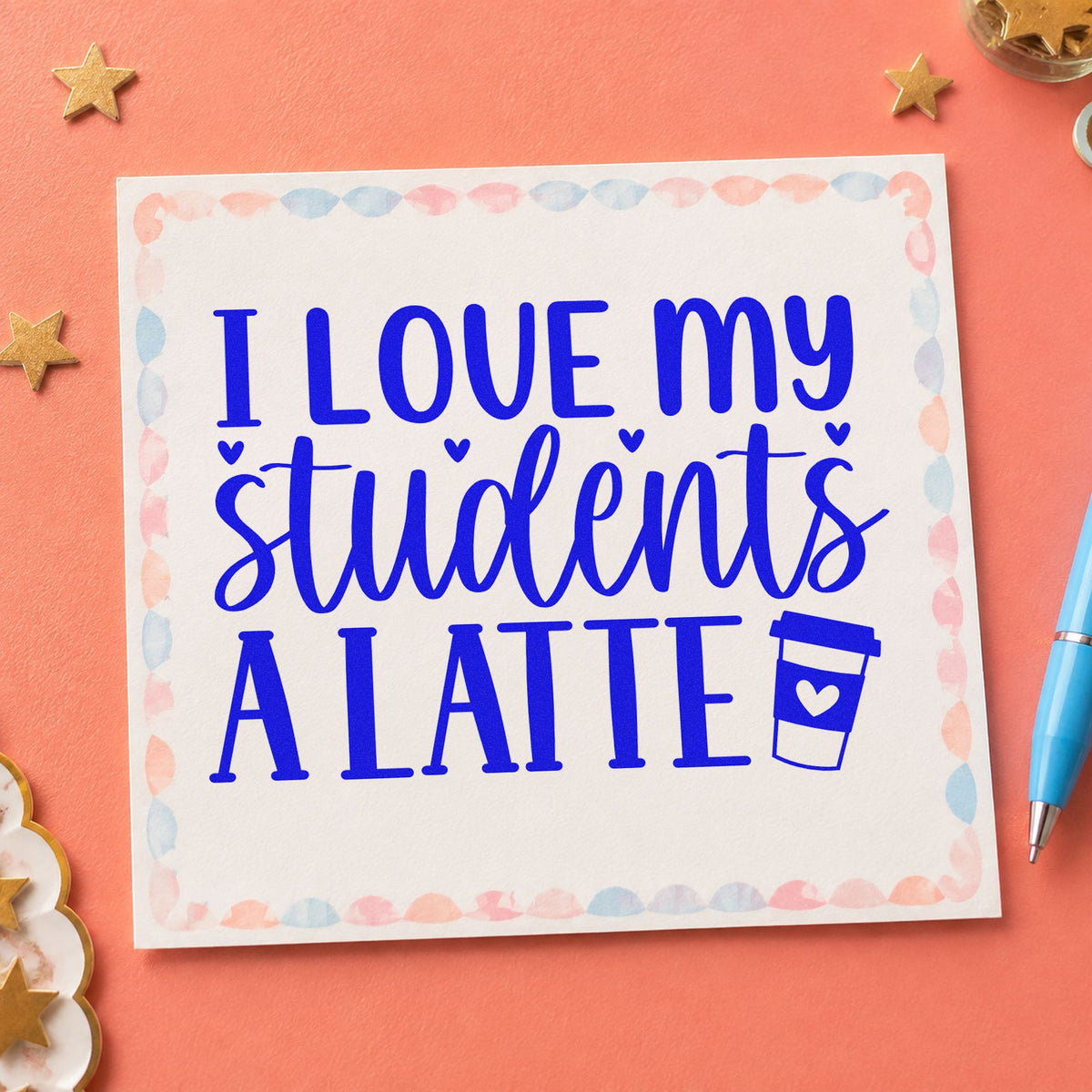 Love Students A Latte Hand Stamp – Duo in use 6