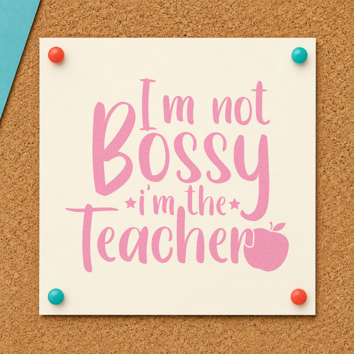 Not Bossy I'm The Teacher Slim Pre-Inked Stamp in use 10