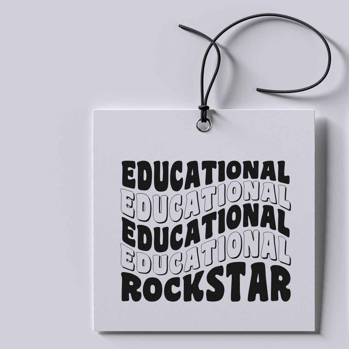 Educational Rockstar rubber stamp design for teachers, classroom rewards, and student recognition.