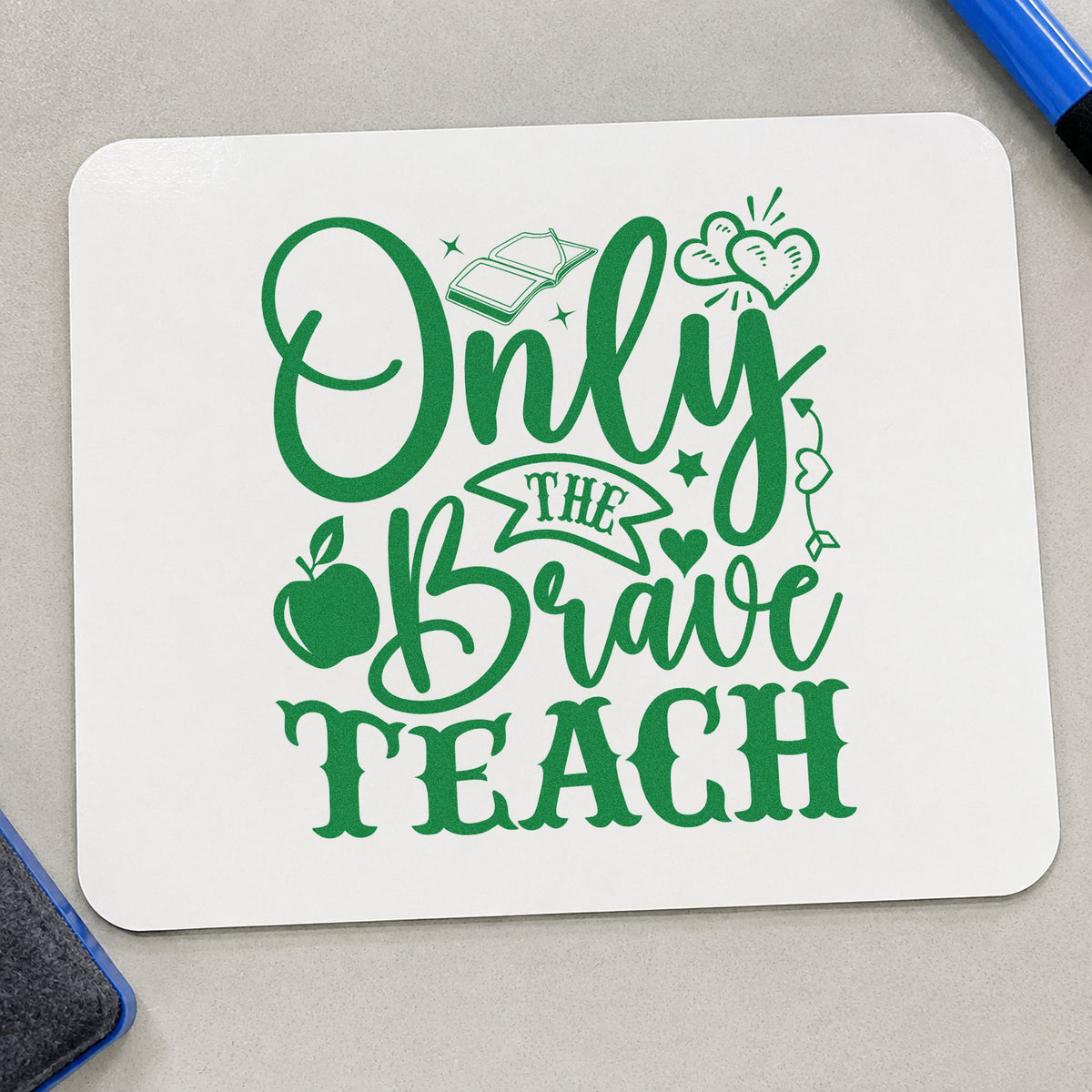 Only The Brave Teach Apple PSI Pre-Inked Stamp in use 8