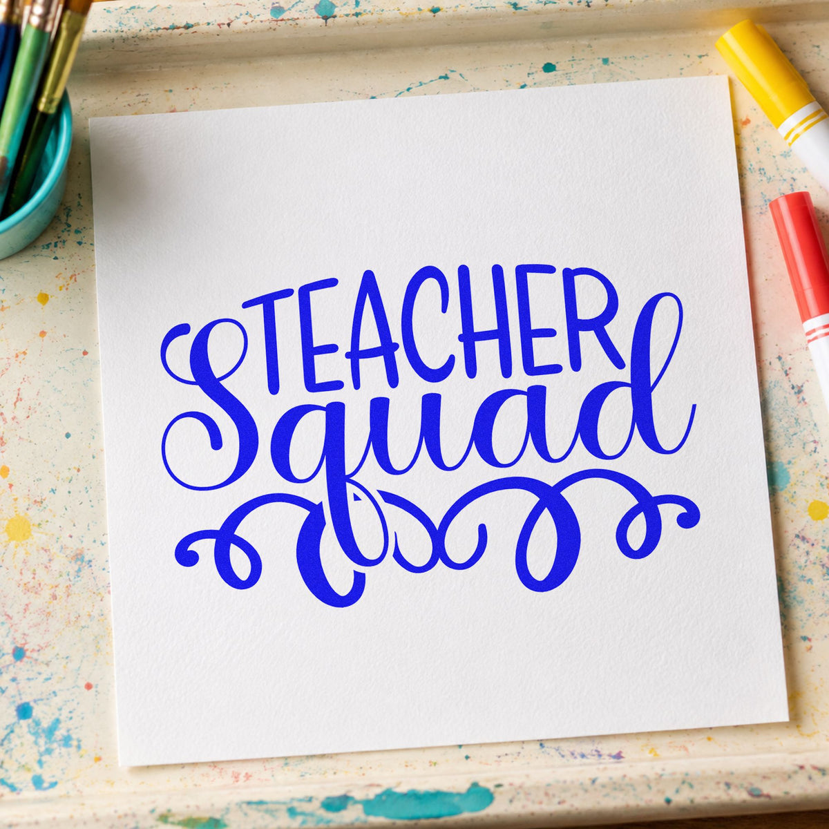 PSI Pre-Inked Teacher Squad Stamp in use 5
