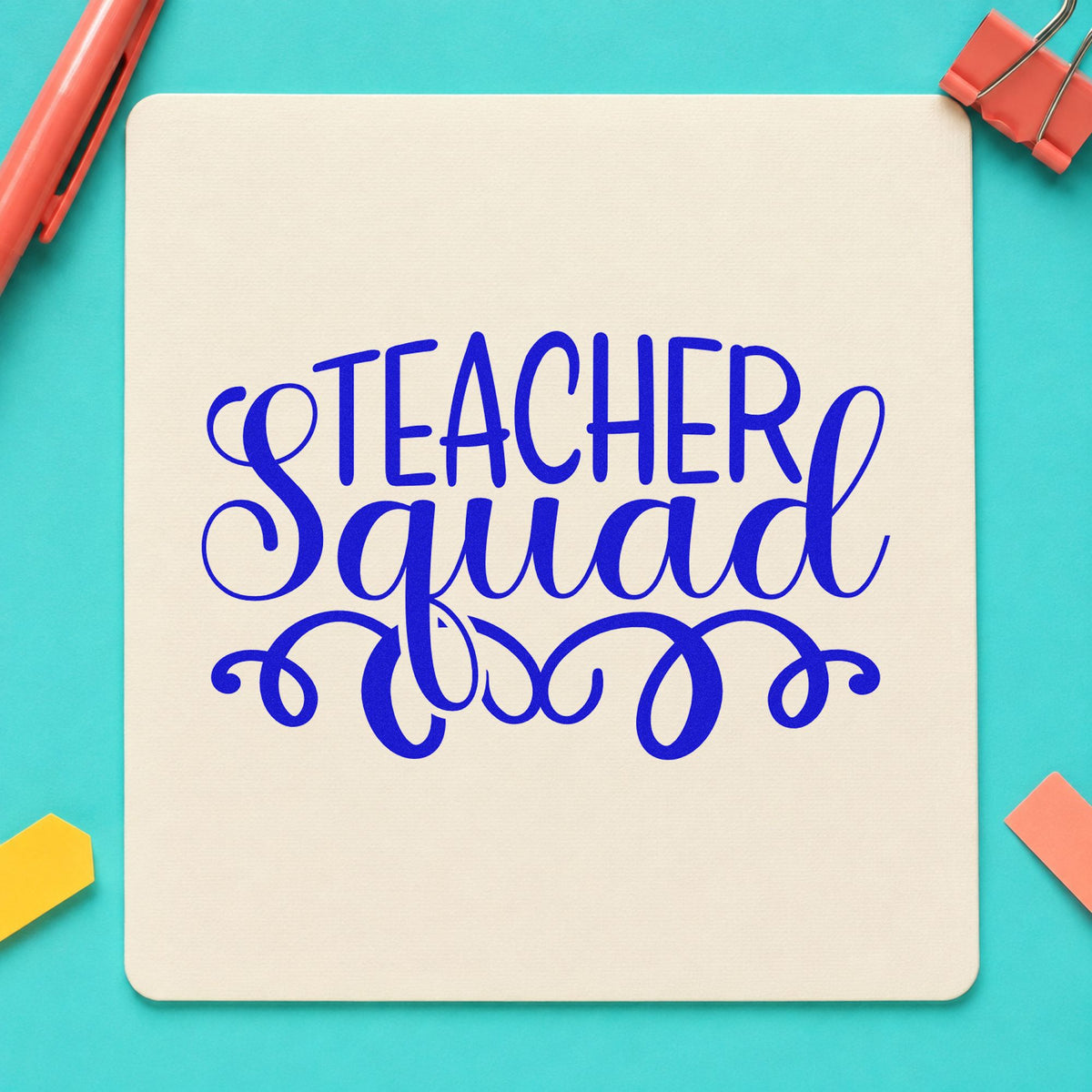 Teacher Squad Slim Pre-Inked Stamp in use 6