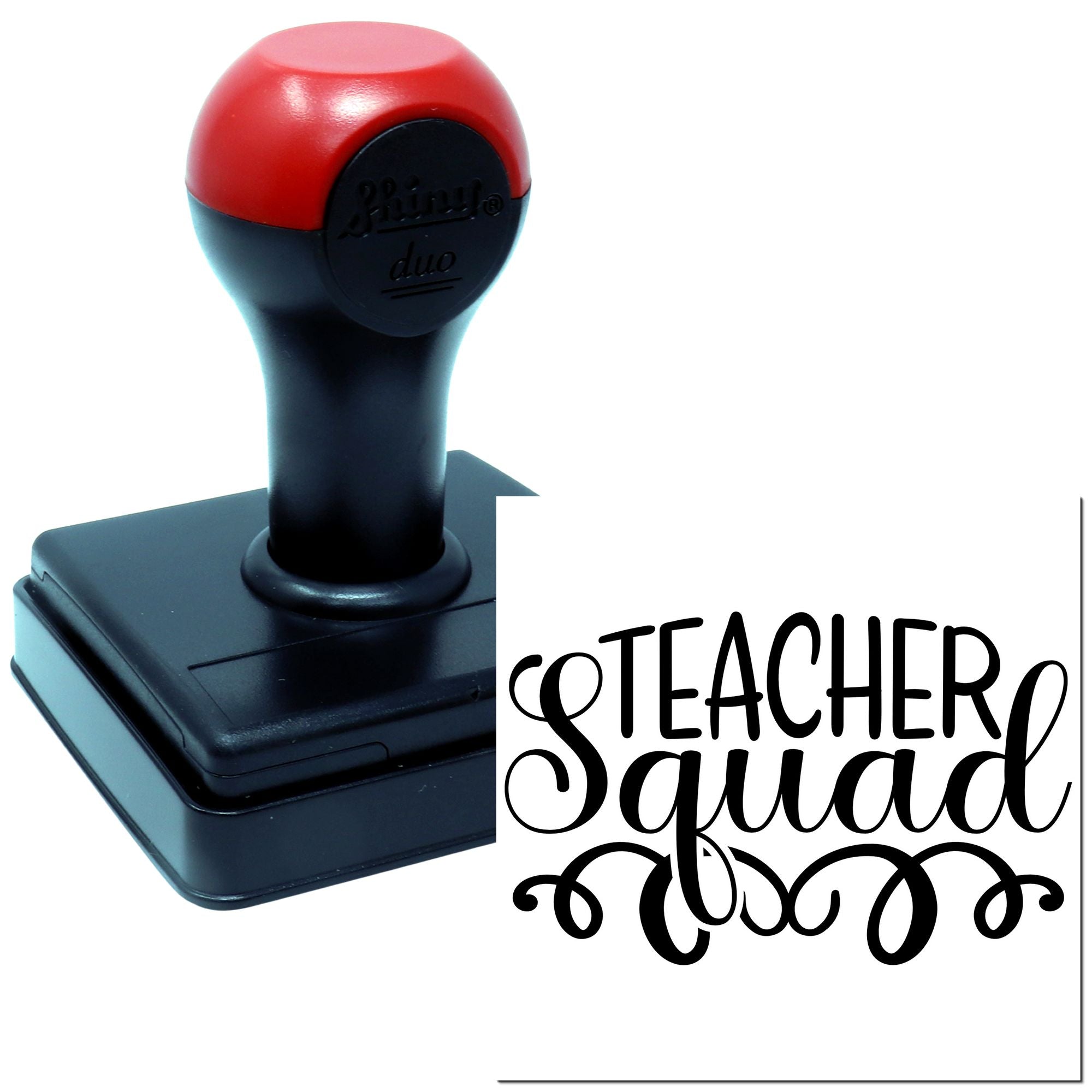 Teacher Squad self-inking rubber stamp for educators, classroom crafts, and gifts