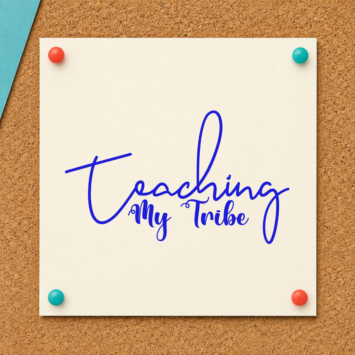 Self-Inking Teaching My Tribe Script Stamp in use 5