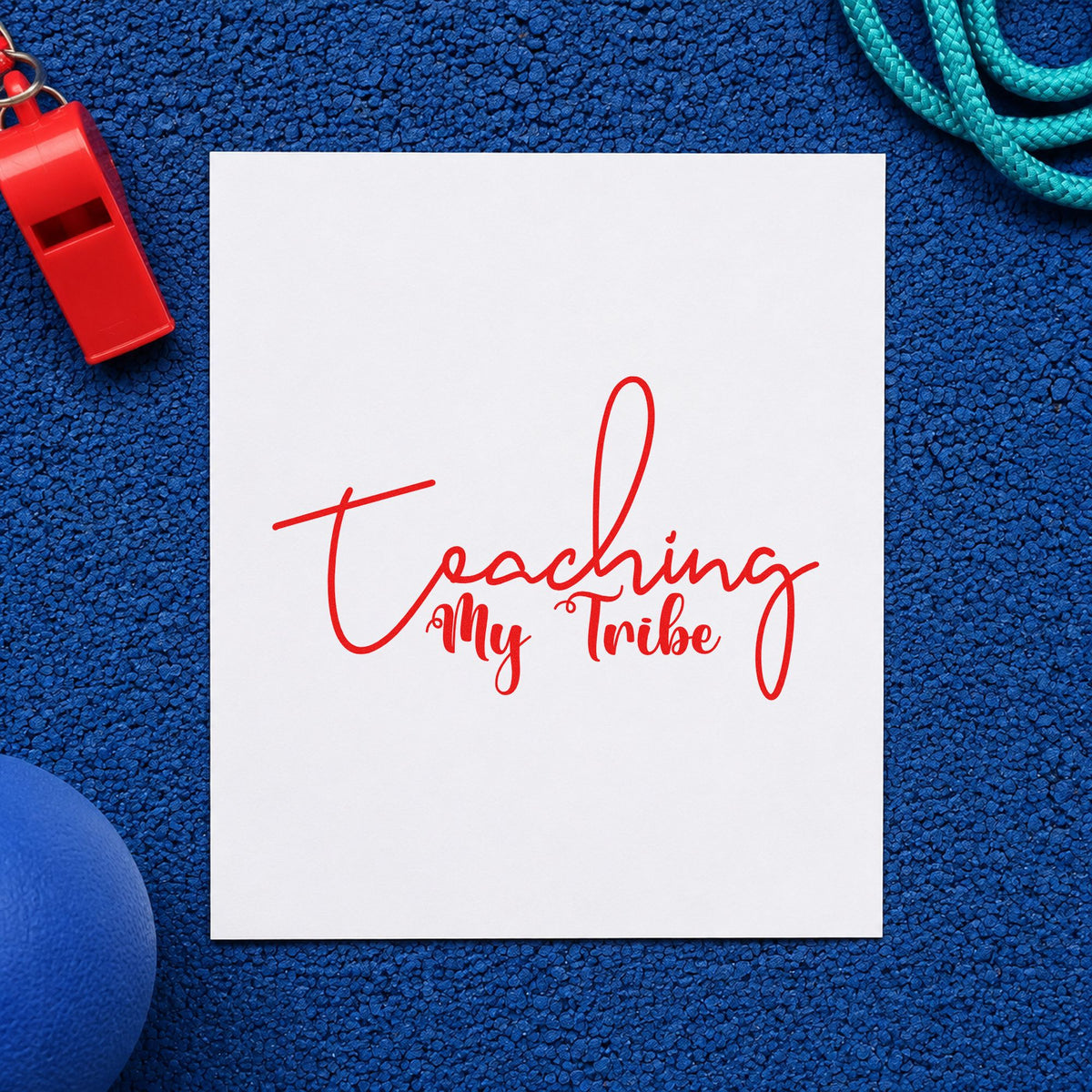 Self-Inking Teaching My Tribe Script Stamp in use 7