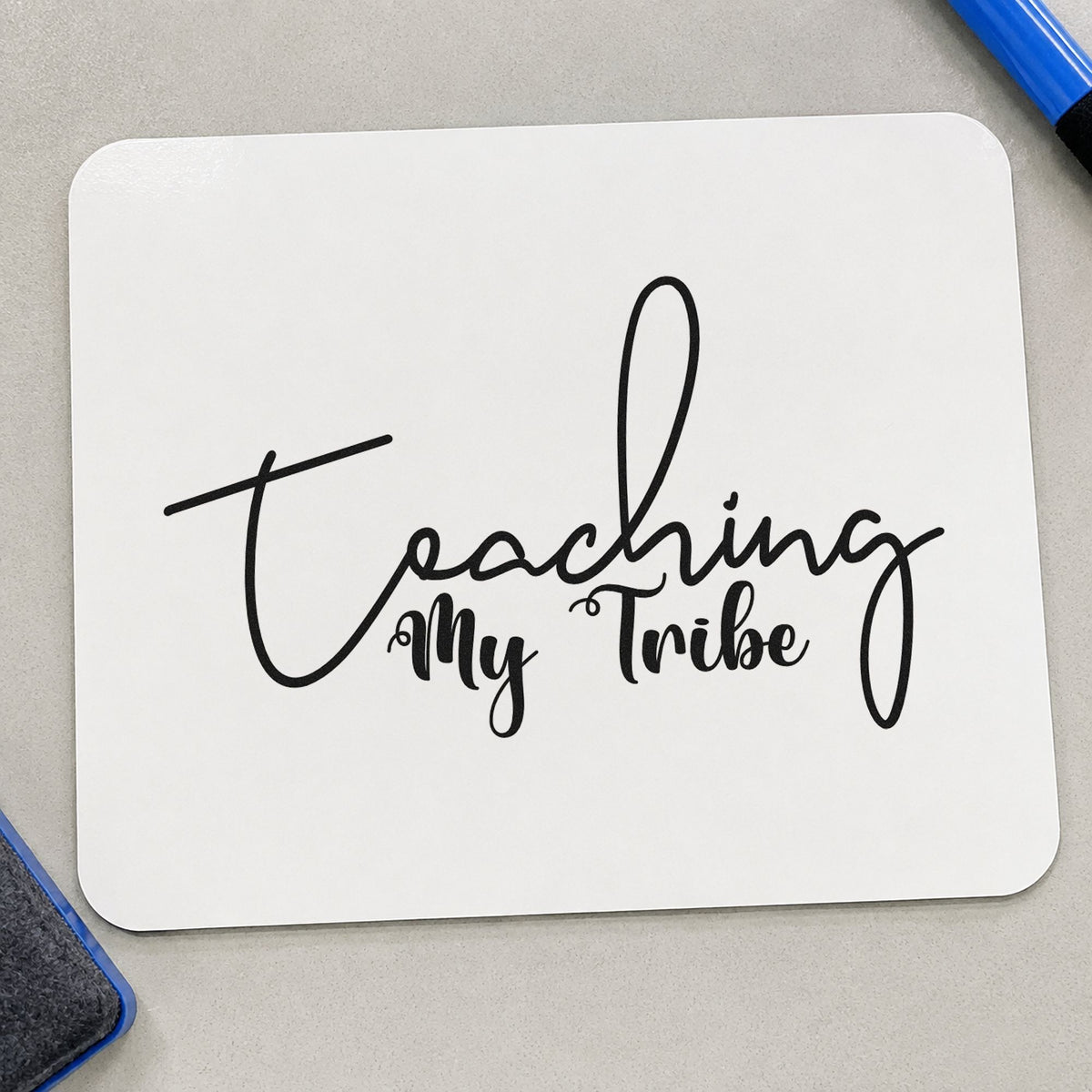 Self-Inking Teaching My Tribe Script Stamp in use 9