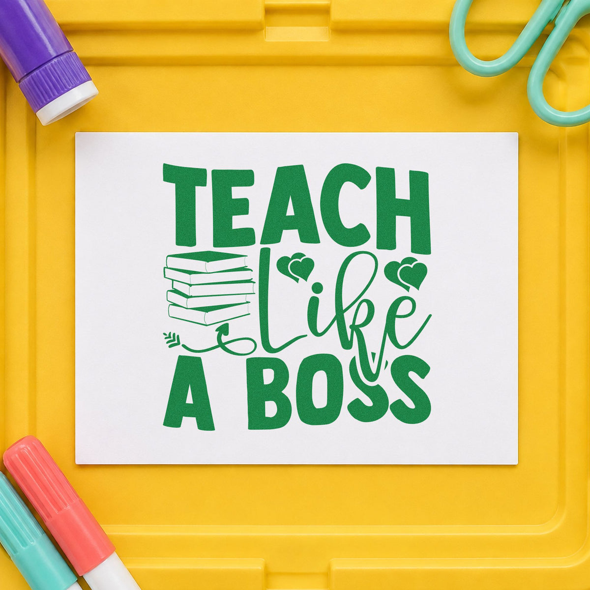 Teach Like A Boss Books Compact Pre-Inked Stamp – Slim in use 8