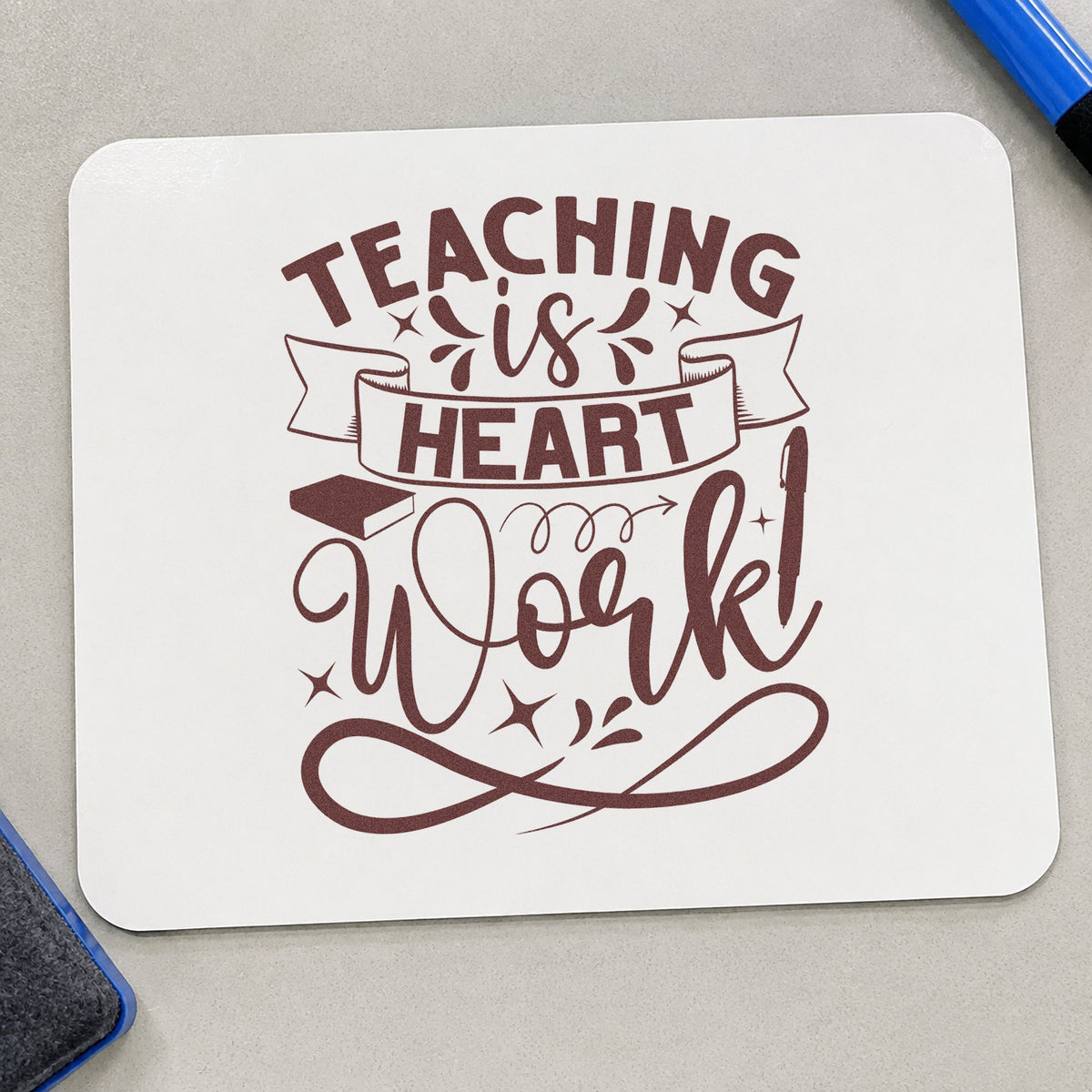 Slim Pre-Inked Teaching Is Heart Work Stamp in use 4