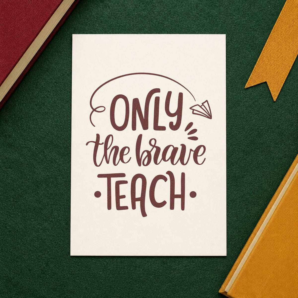 PSI Pre-Inked Only Brave Teach Paper Airplane Stamp in use 4