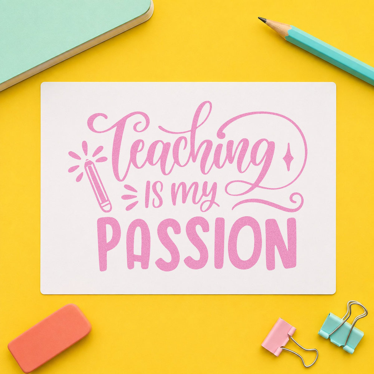 Teaching Is My Passion Pencil Hand Stamp – Duo in use 10