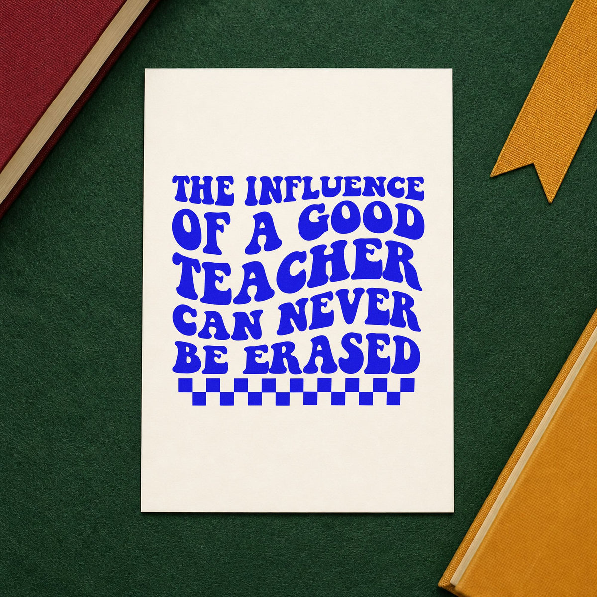 Good Teacher Lasting Influence Checkers Stamp – Duo Hand in use 5
