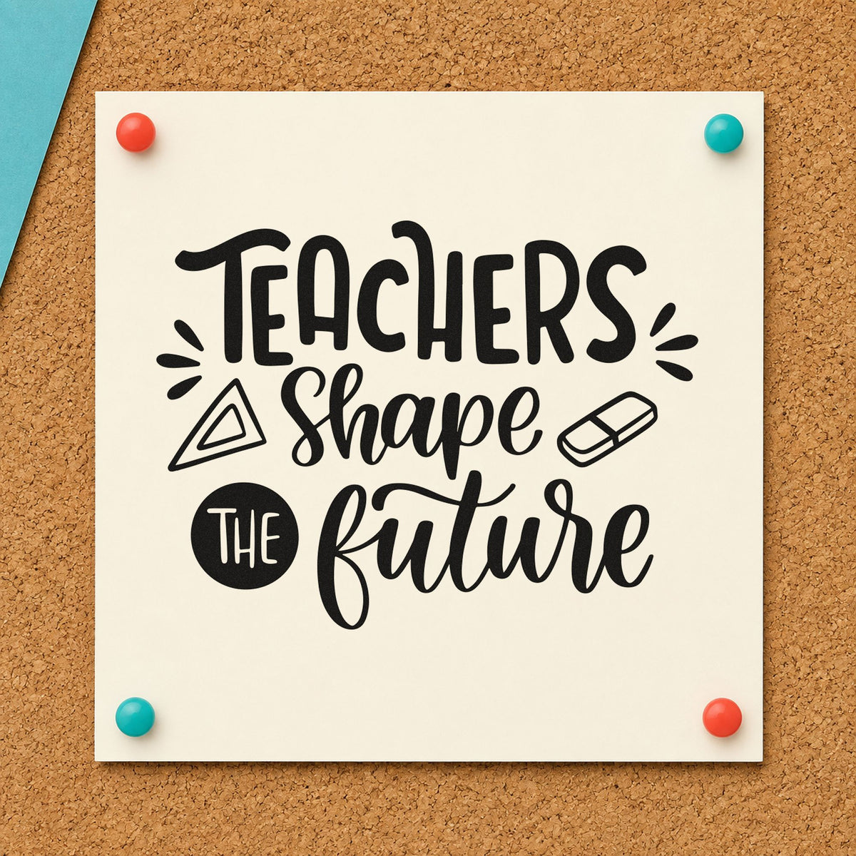 Teachers Shape The Future Rubber Stamp – Wood Handle in use 9