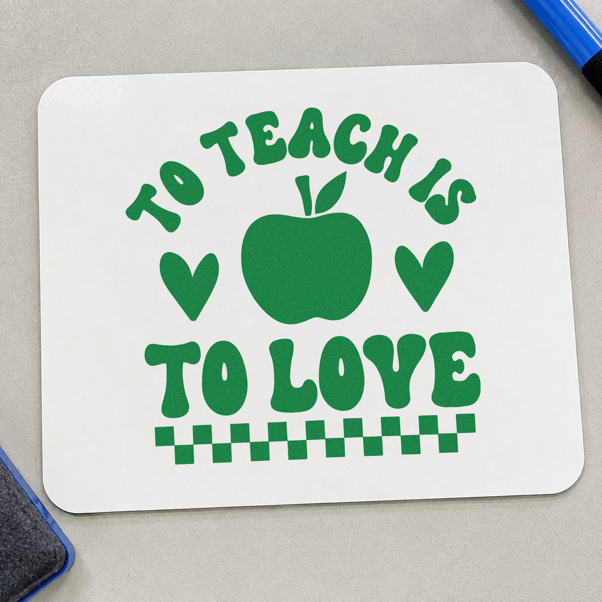 Slim Pre-Inked To Teach Is To Love Apple Stamp in use 3