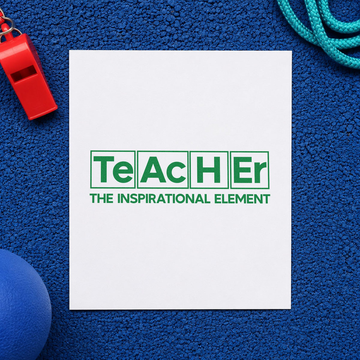 Inspirational Teacher Element Design Pre-Inked Stamp – PSI in use 3