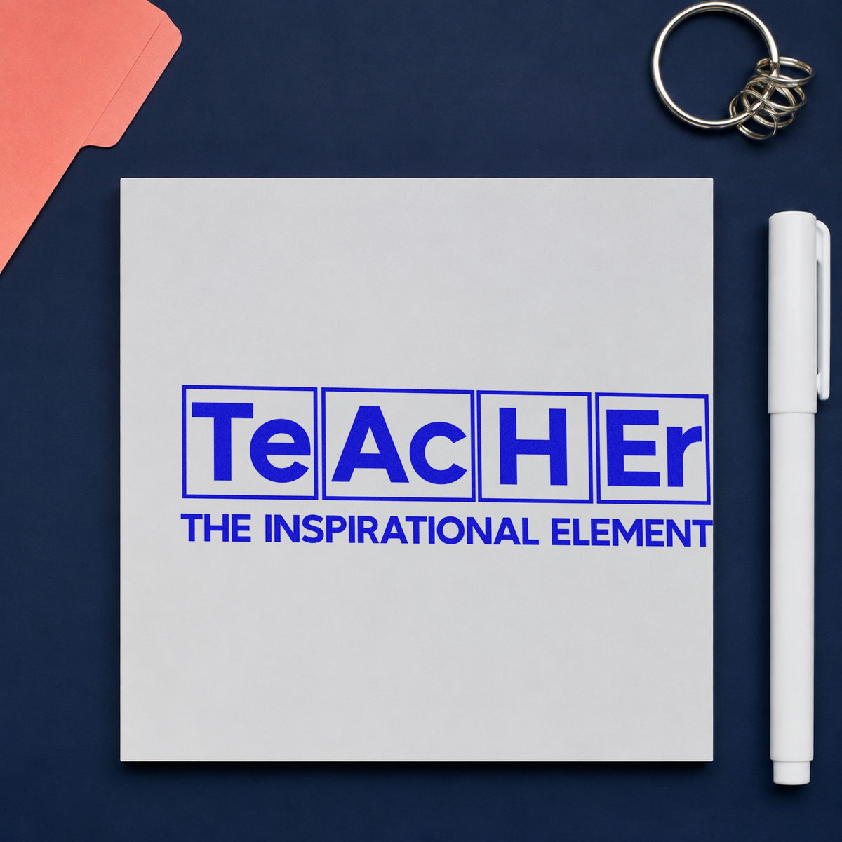 Inspirational Teacher Element Design Pre-Inked Stamp – PSI in use 5