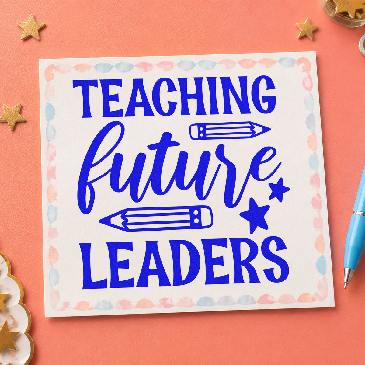 Teaching Future Leaders Pencils Pre-Inked Stamp – PSI in use 6