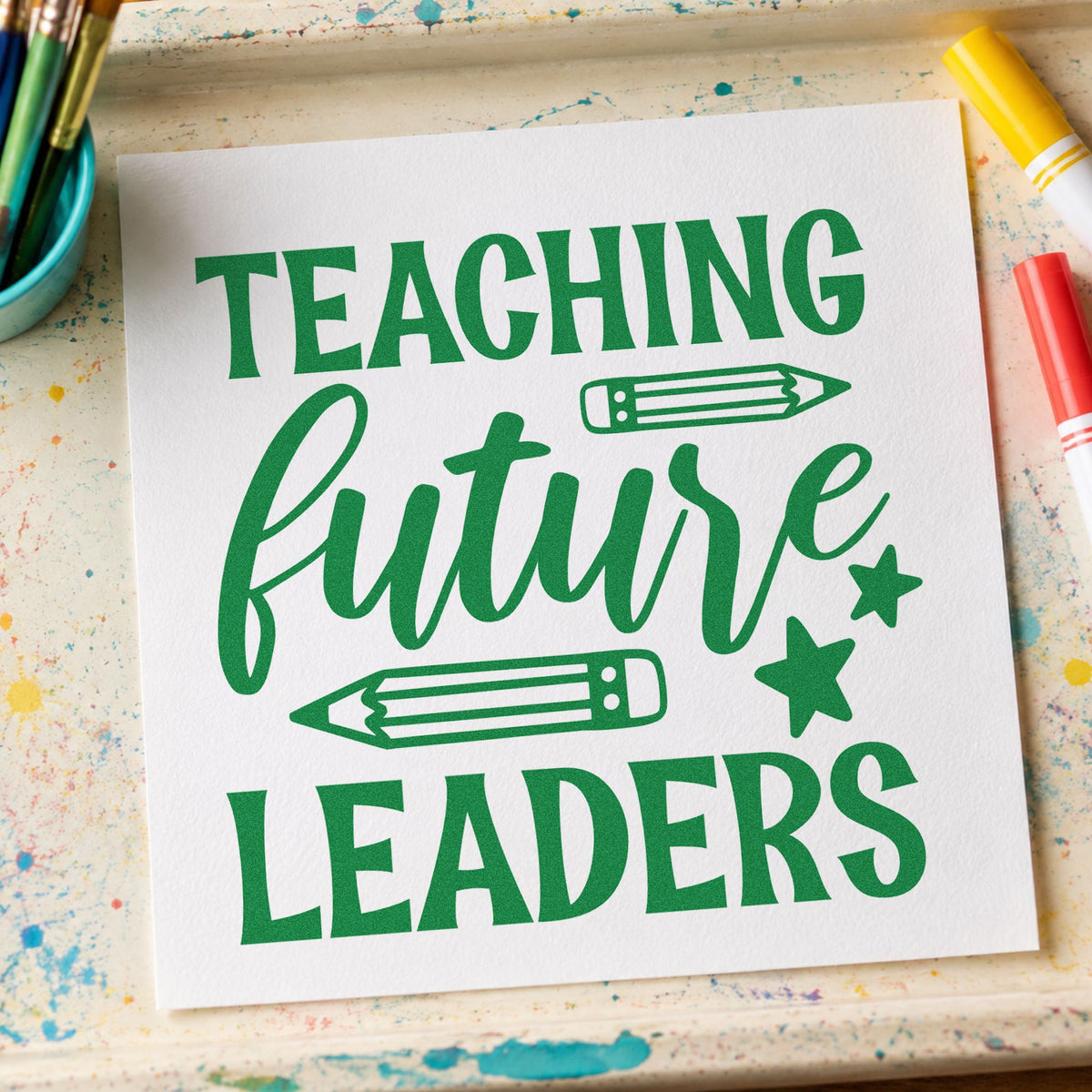 Teaching Future Leaders Pencils Pre-Inked Stamp – PSI in use 8