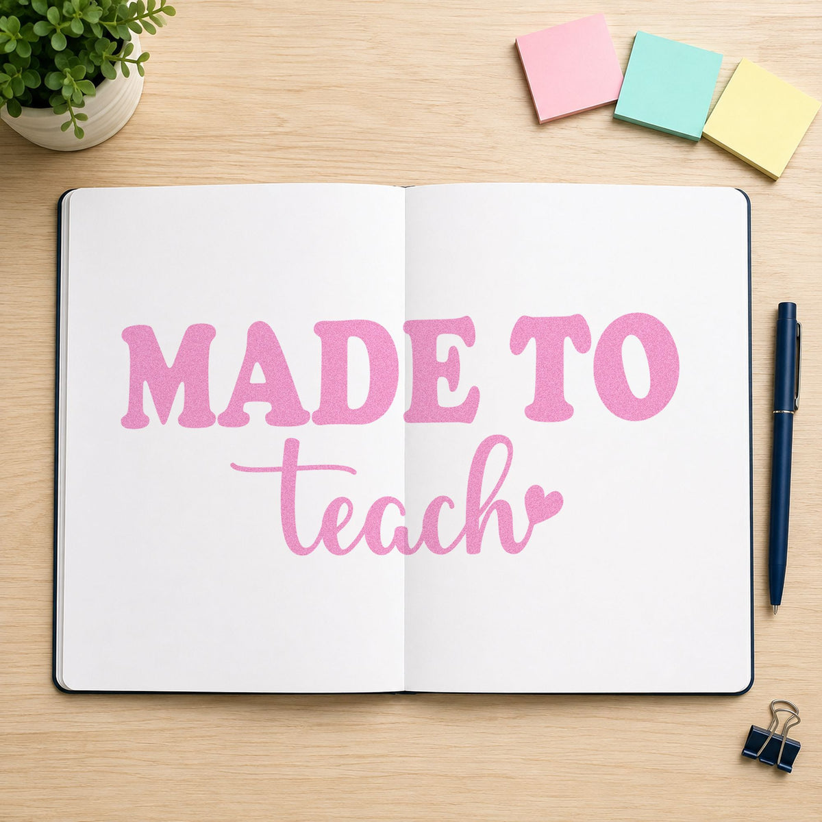 Made To Teach Heart Script Lettering Stamp – Self-Inking in use 10