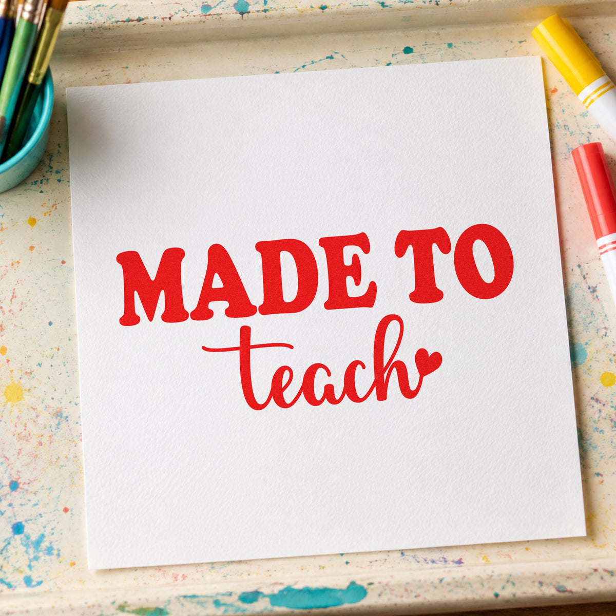 Made To Teach Heart Script Lettering Stamp – Self-Inking in use 7