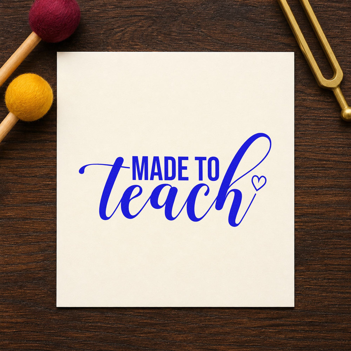 Made To Teach Outline Heart Self-Inking Craft Stamp in use 5