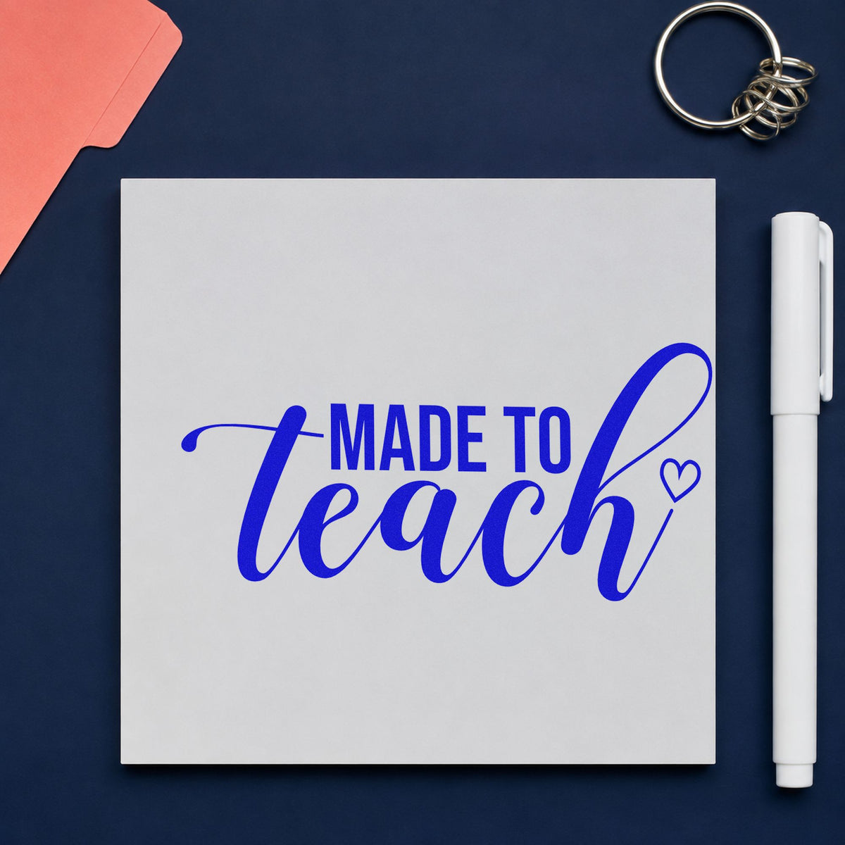 Made To Teach Outline Heart Self-Inking Craft Stamp in use 6