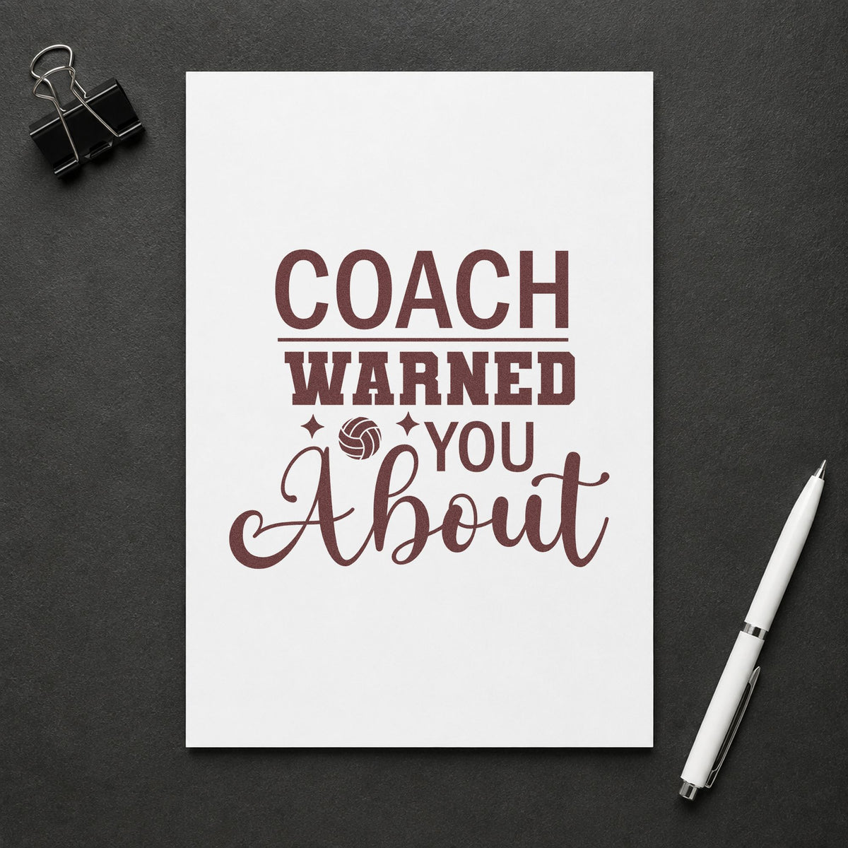 Coach Warned You About Volleyball PSI Pre-Inked Stamp in use 4