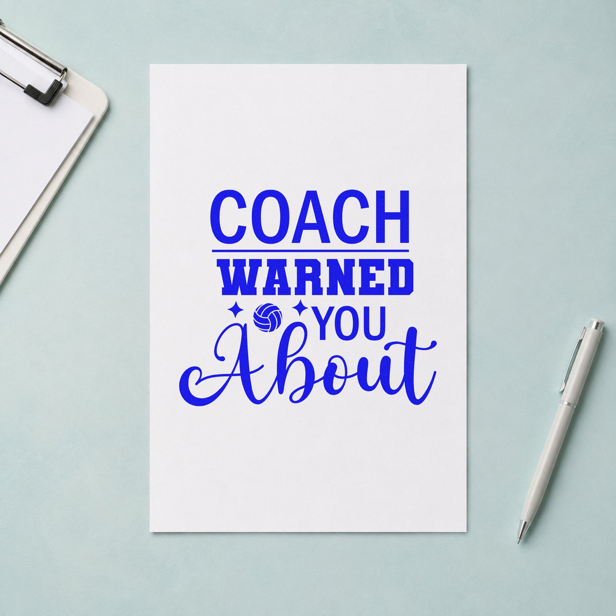 Coach Warned You About Volleyball PSI Pre-Inked Stamp in use 6