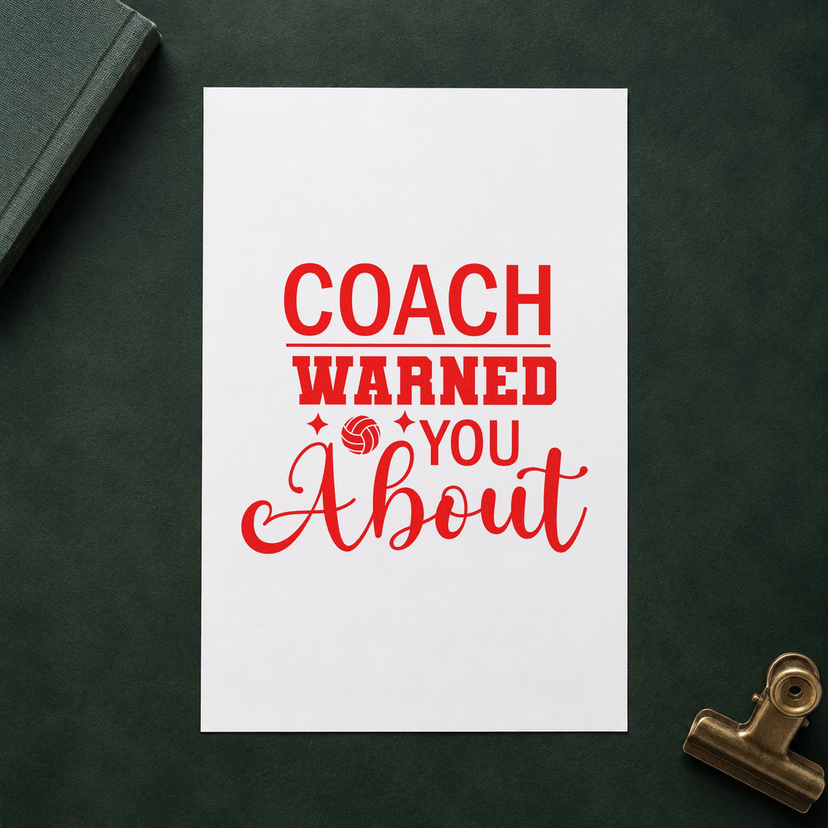 Wood Handle Coach Warned You About Volleyball Rubber Stamp in use 7