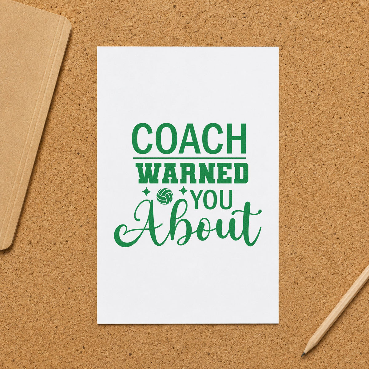 Coach Warned You About Volleyball PSI Pre-Inked Stamp in use 8