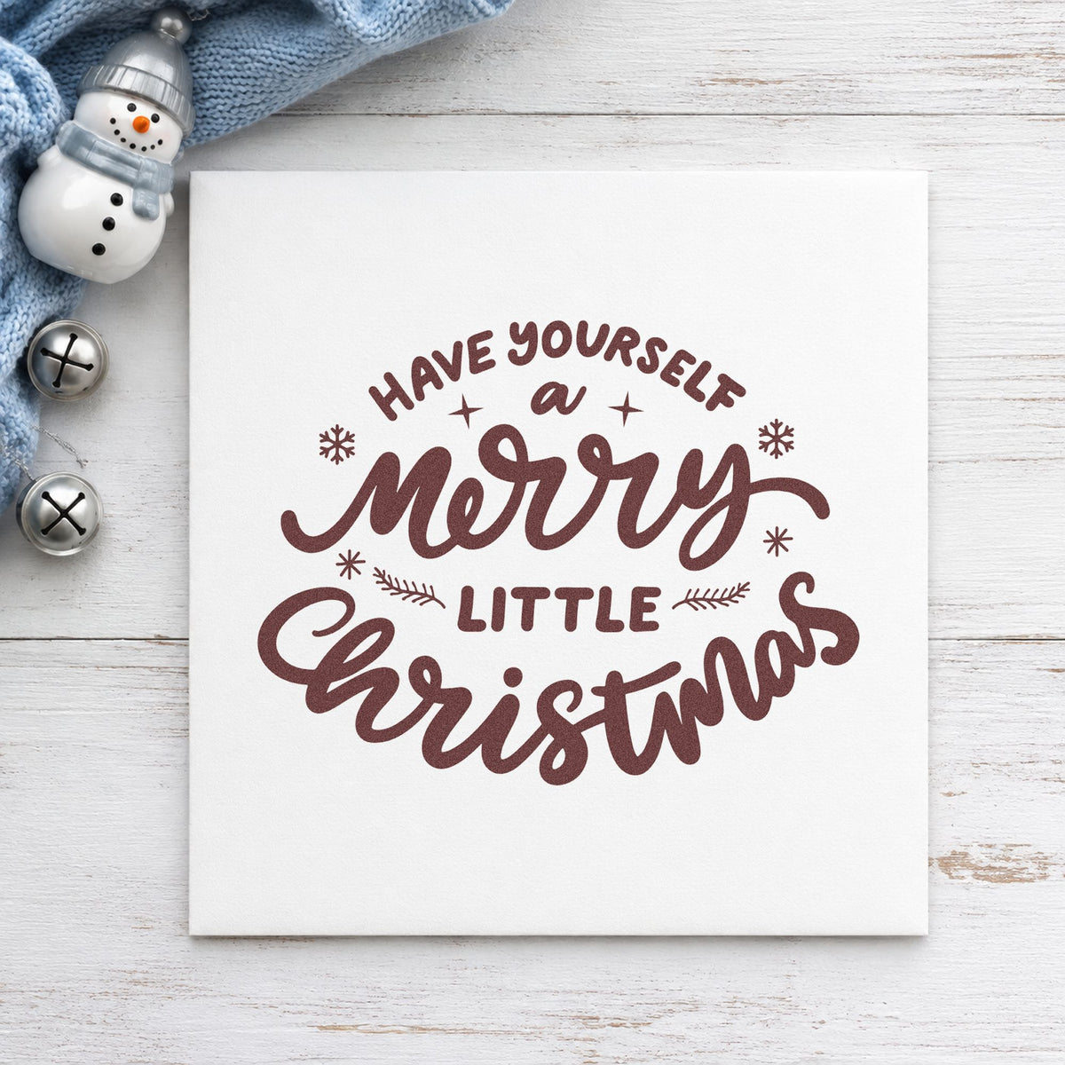 Have Yourself Merry Little Christmas Pre-Inked Stamp – Slim in use 4