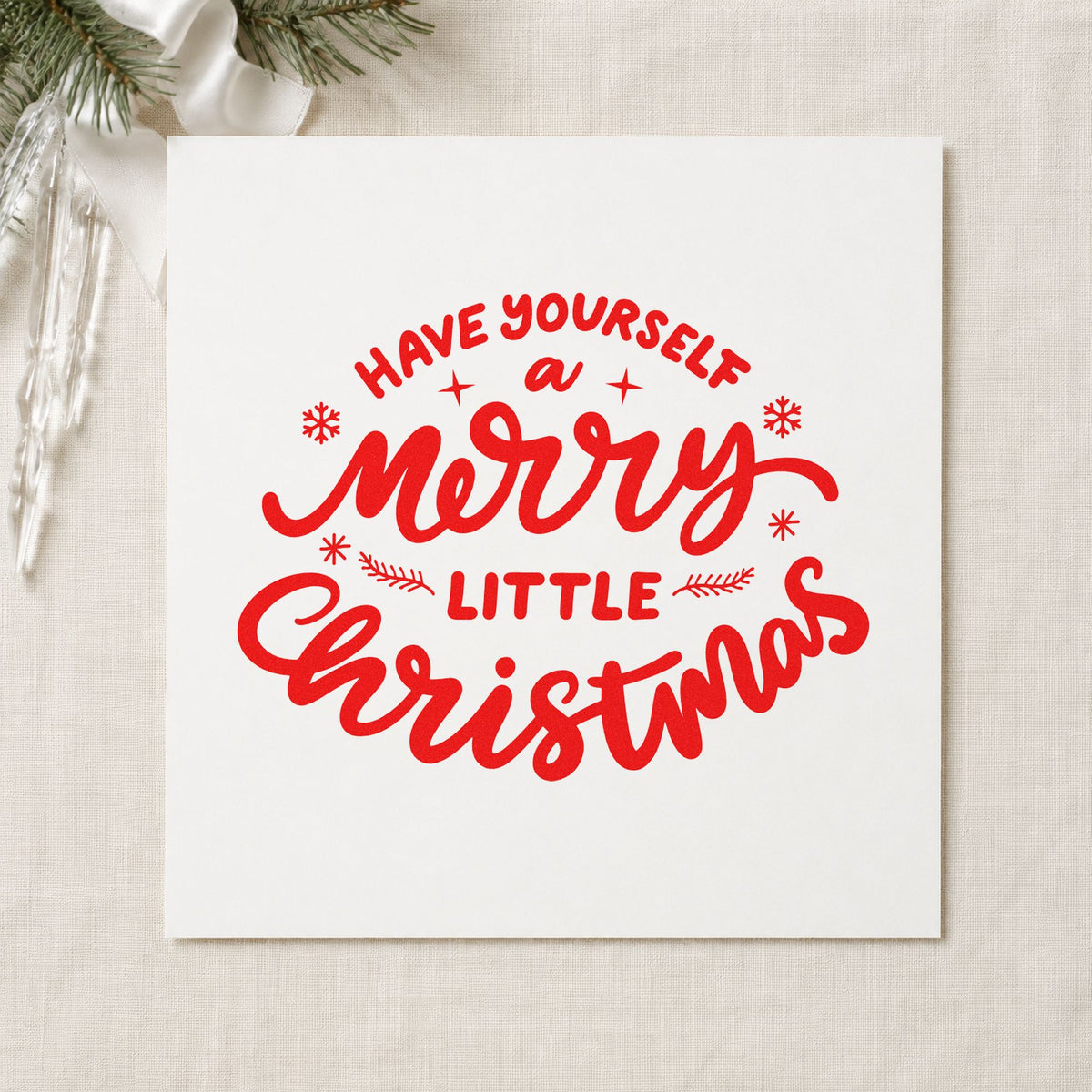 Have Yourself Merry Little Christmas Pre-Inked Stamp – Slim in use 5