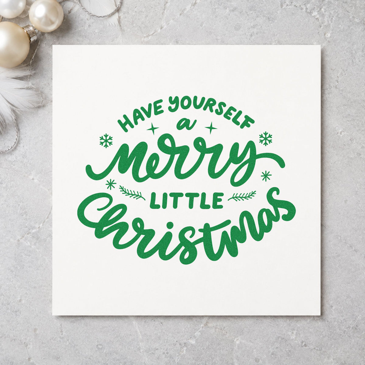 Have Yourself Merry Little Christmas Pre-Inked Stamp – Slim in use 6