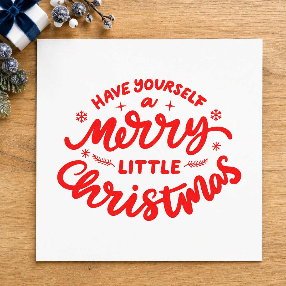 Have Yourself Merry Little Christmas Pre-Inked Stamp – Slim in use 7