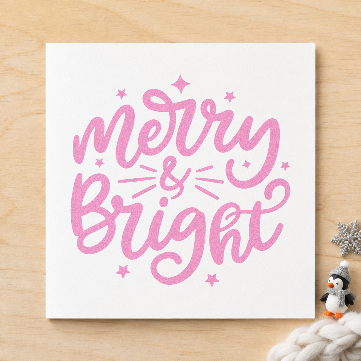 Merry & Bright Pre-Inked Stamp – Slim in use 10