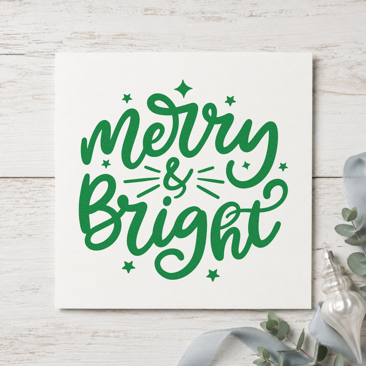 Merry & Bright Pre-Inked Stamp – Slim in use 3