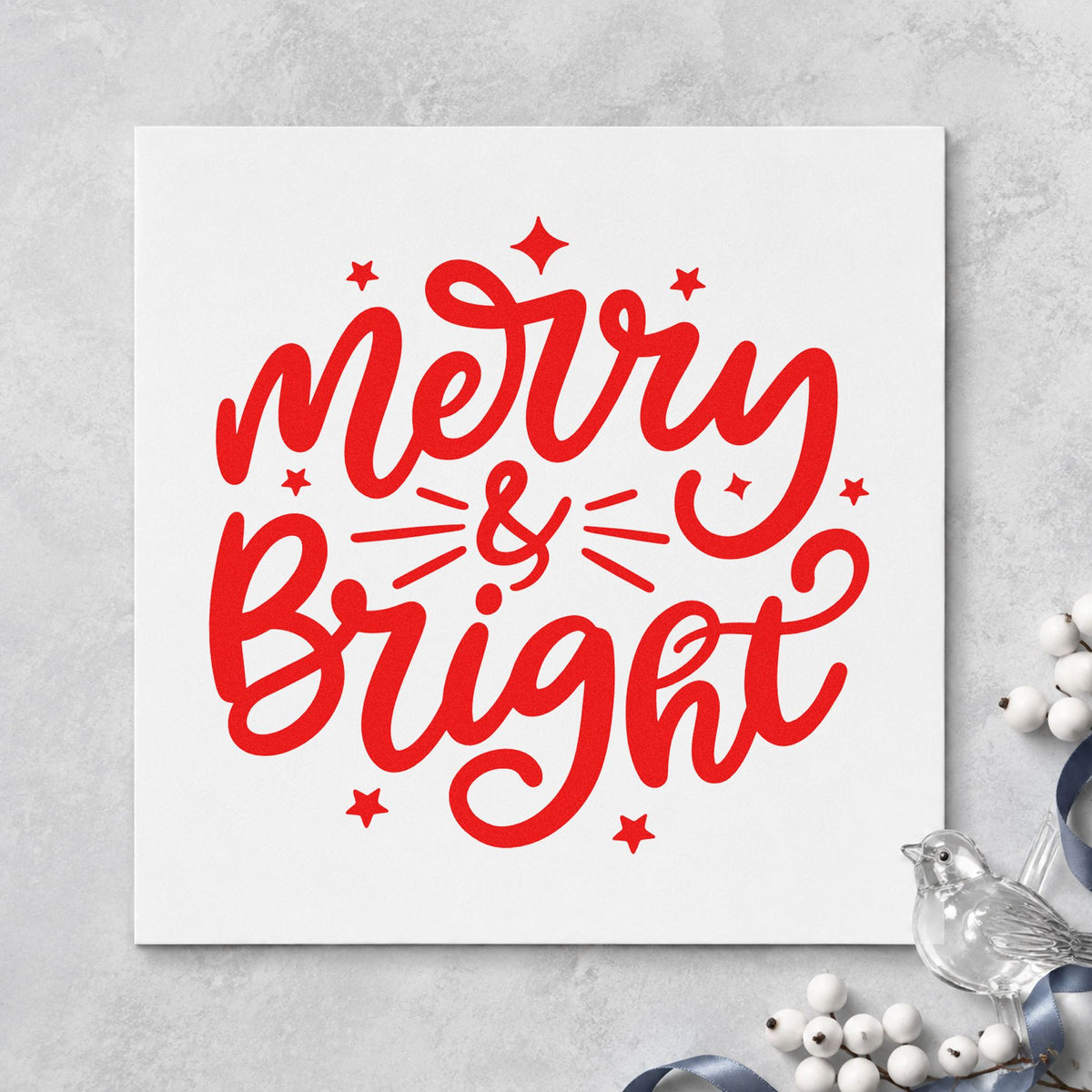 Merry & Bright Pre-Inked Stamp – Slim in use 5