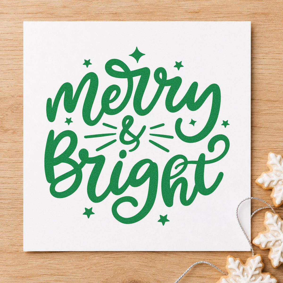 Merry & Bright Pre-Inked Stamp – Slim in use 6