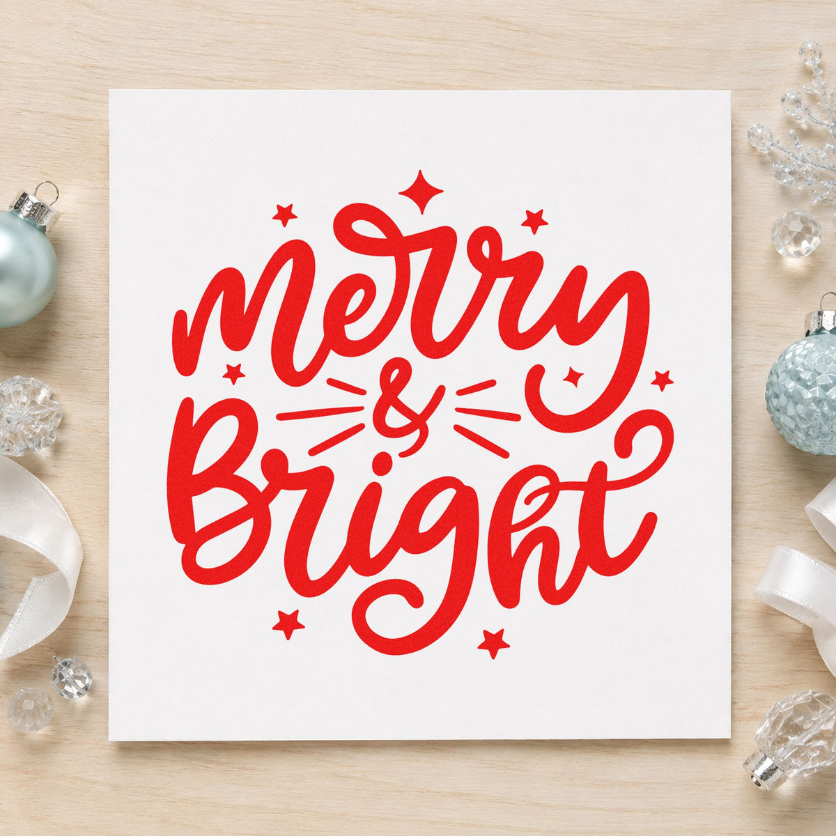 Merry & Bright Pre-Inked Stamp – Slim in use 7