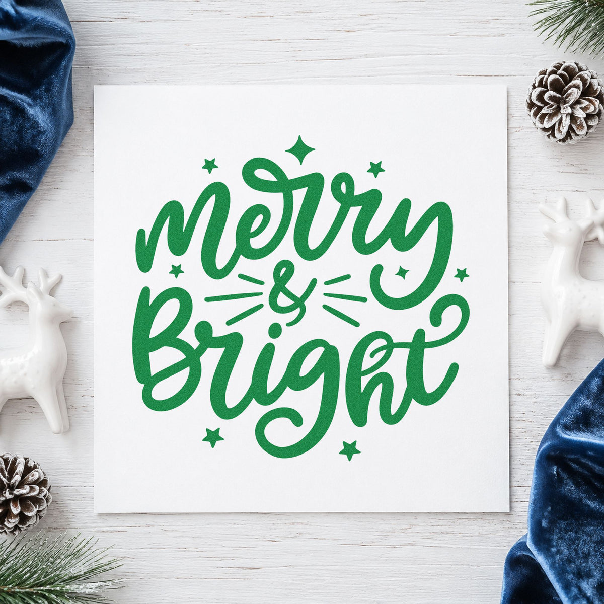 Merry & Bright Pre-Inked Stamp – Slim in use 8