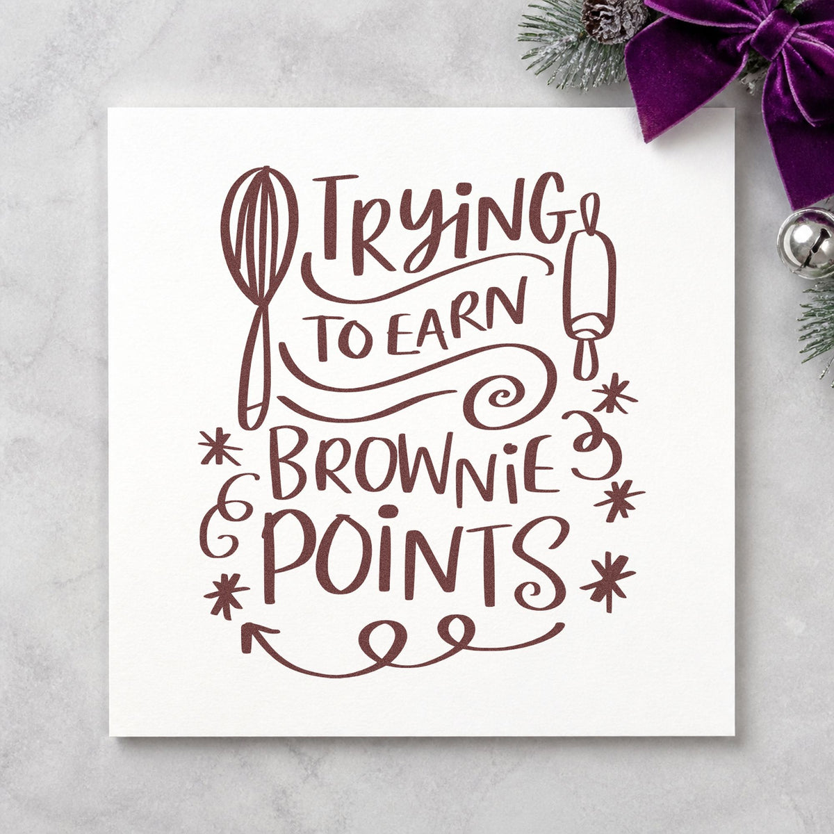 Trying To Earn Brownie Points Whisk Stamp – Slim Pre-Inked in use 4