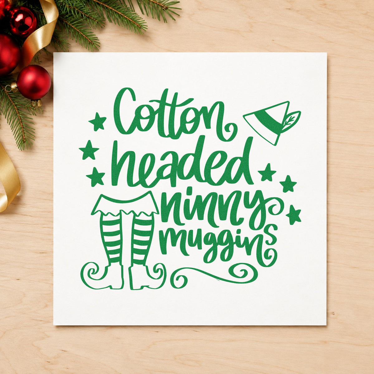 Cotton Headed Ninny Muggins Self-Inking Stamp in use 8