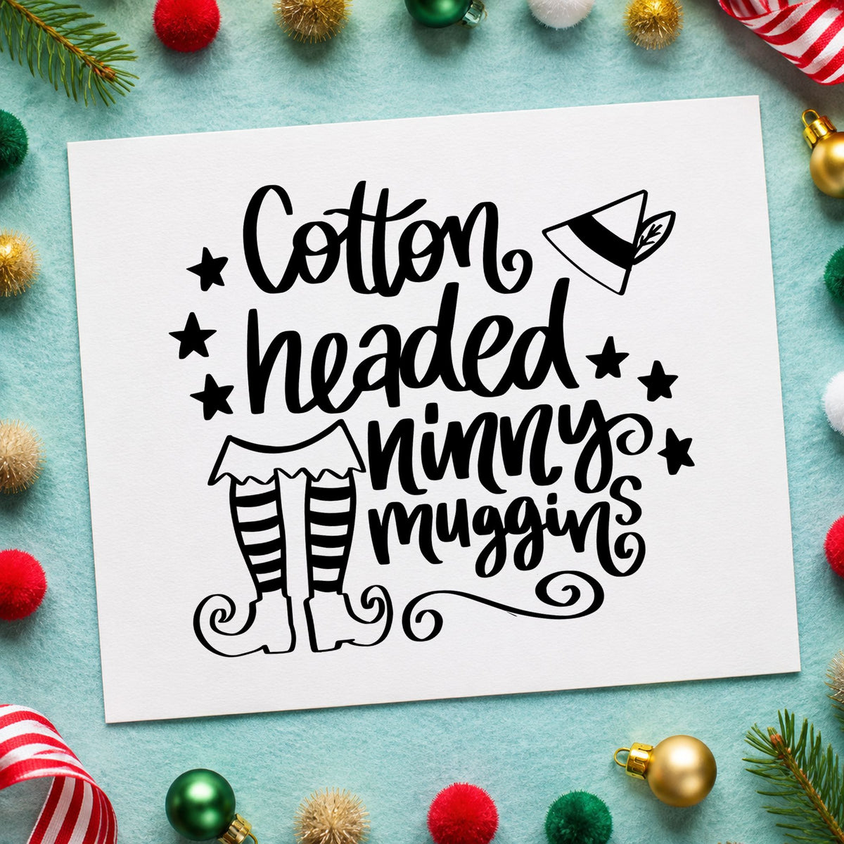 Cotton Headed Ninny Muggins Self-Inking Stamp in use 9