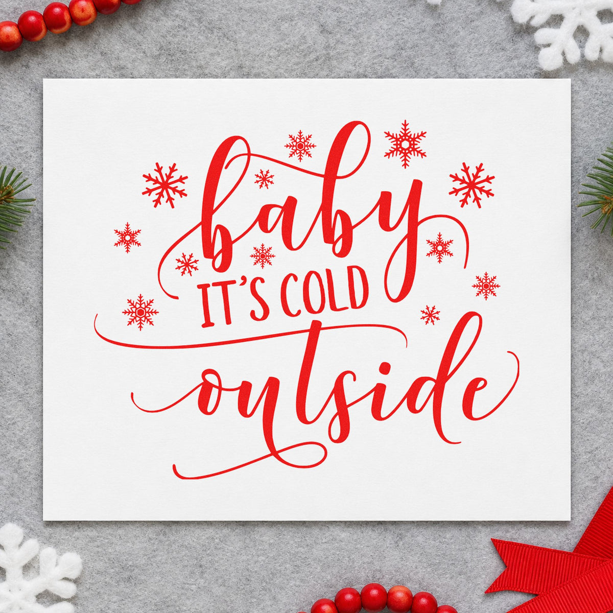 Baby It's Cold Outside Pre-Inked Stamp – PSI in use 5