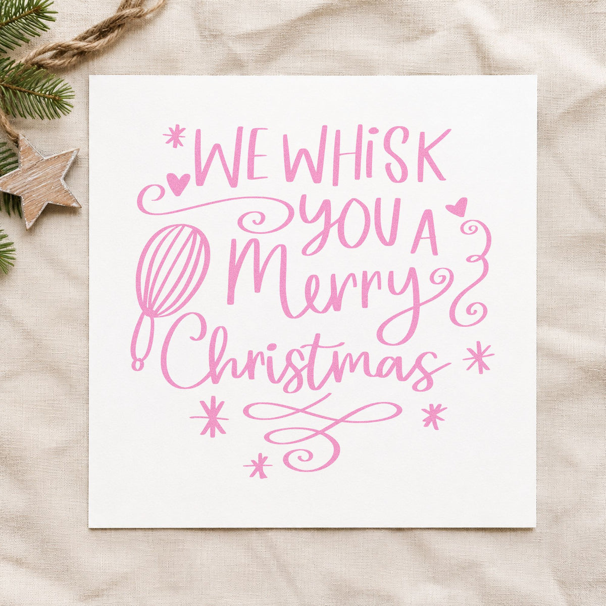 Self-Inking We Whisk You A Merry Christmas Stamp in use 10