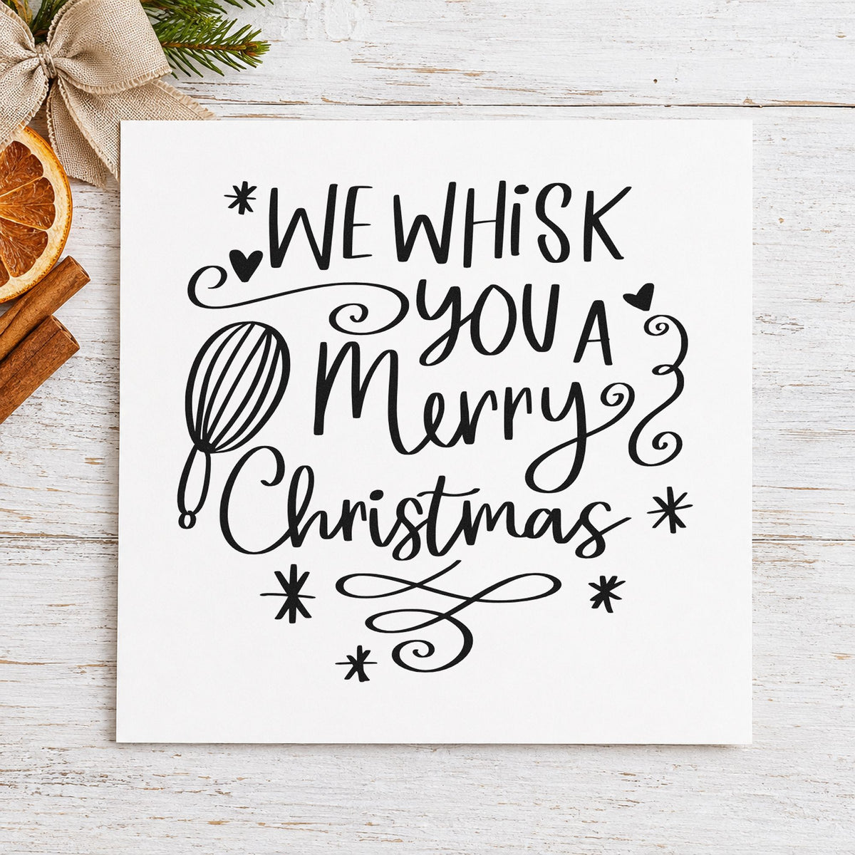 We Whisk You A Merry Christmas Stamp – Duo Hand in use 9