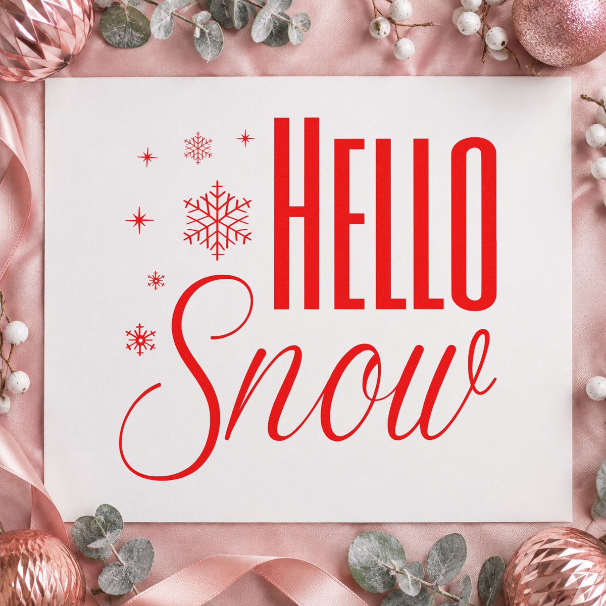 Hello Snow Snowflakes Stamp – Duo Hand in use 7