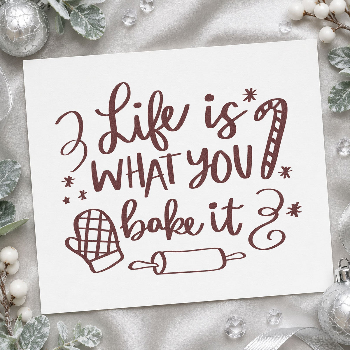Life Is What You Bake Pre-Inked Stamp – Slim in use 4