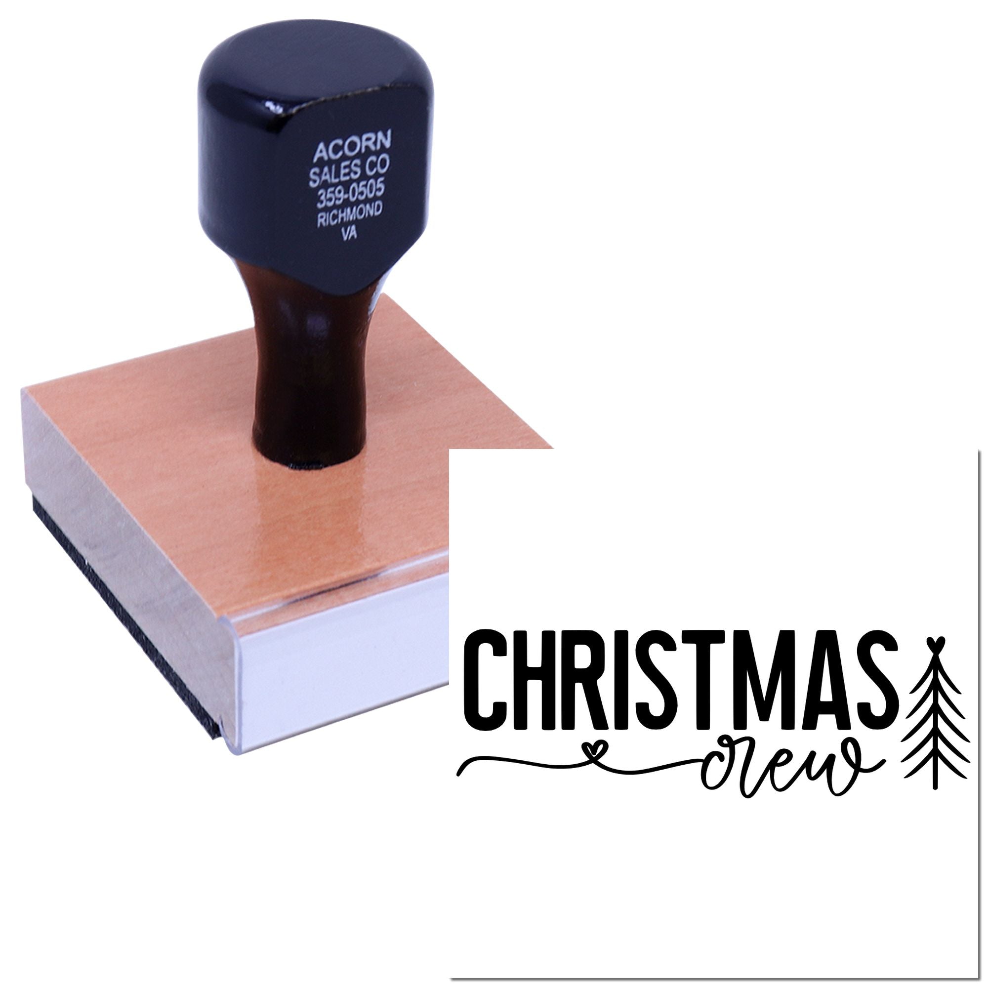 Custom Christmas rubber stamp for holiday cards, packaging, and branding with festive Christmas New design.